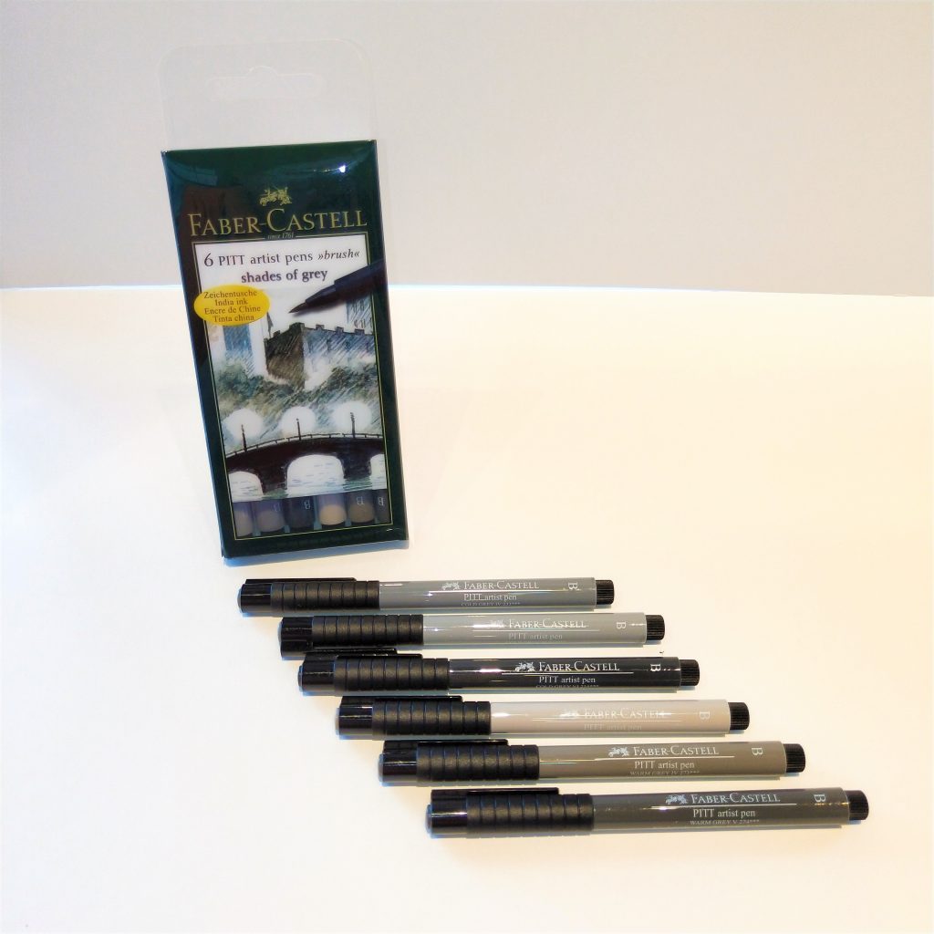 167104 Faber Castell 6 PITT Artist Pens >Brush