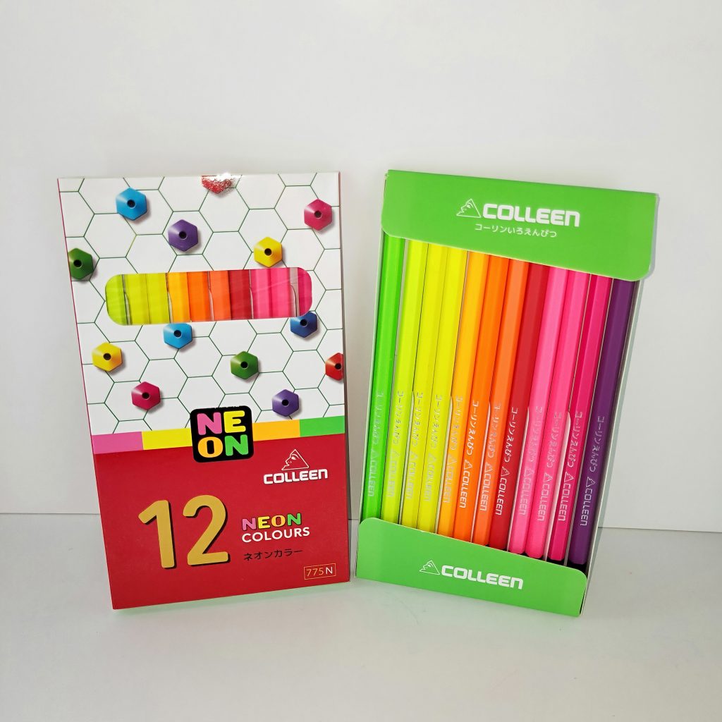 No.775N Colleen Neon Colored Pencils 12 Colours Online Book & Stationery Store by Book Talk